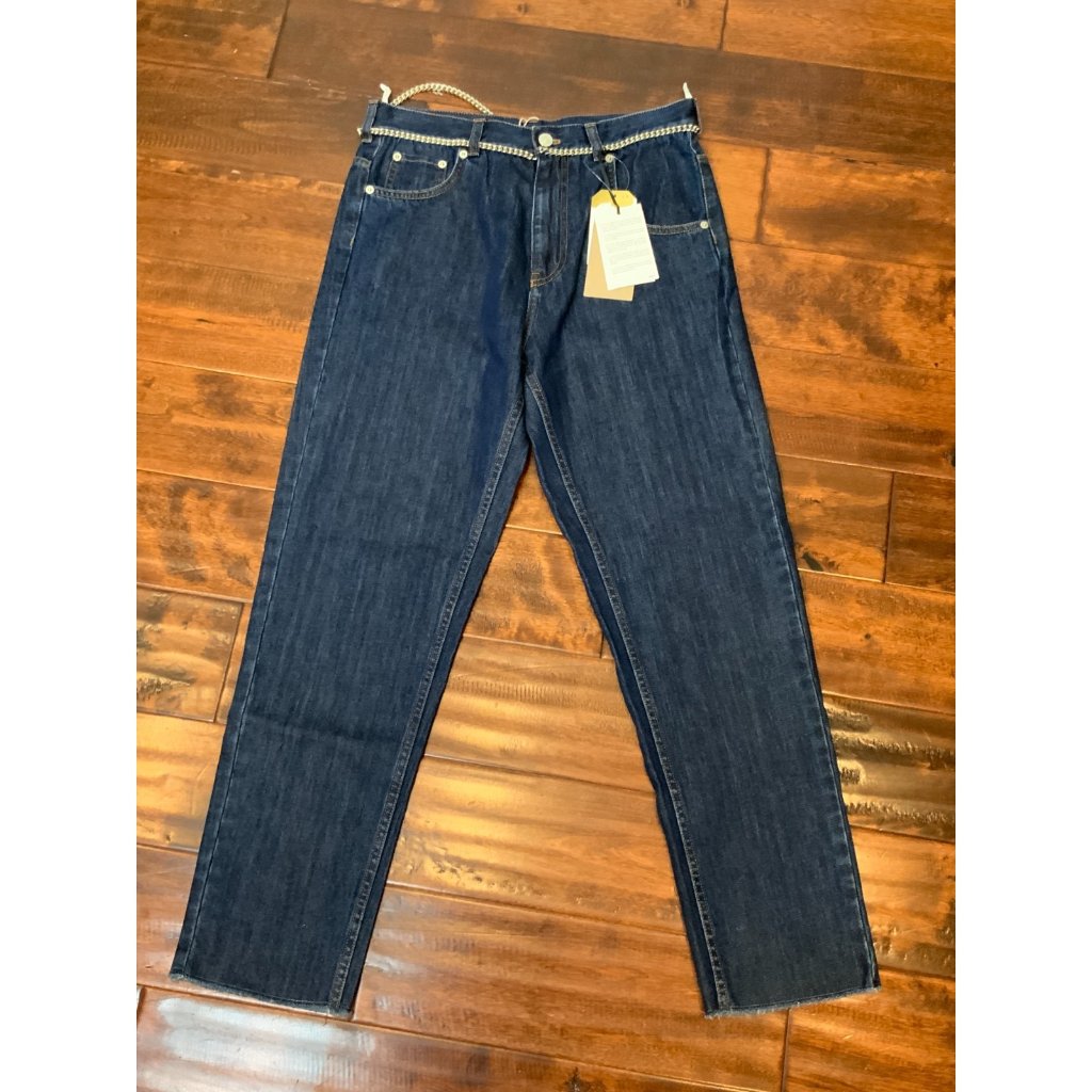 No. 21 Blue Dark Wash Denim Jeans W/ Chain Belt Nwt $505, Size 29